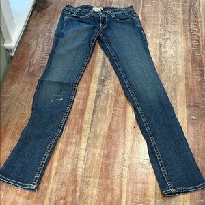 Denim of Virtue Dark-Wash Straight-Leg Women's Jeans